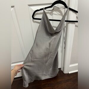 abercrombie halter cowl neck silk dress